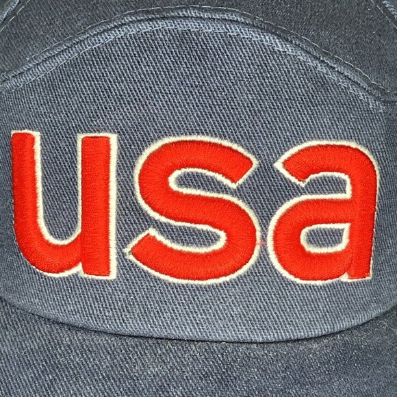 Roots Hat Blue Ball Cap 2002 Winter Olympic Games Team USA Cotton Hook N Loop - Picture 6 of 12